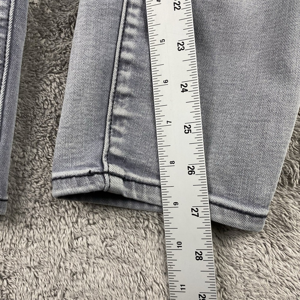 American Eagle Super Stretch Hi-Rise Jegging Pants Womens 12 R‎ Gray Distressed - Picture 3 of 15